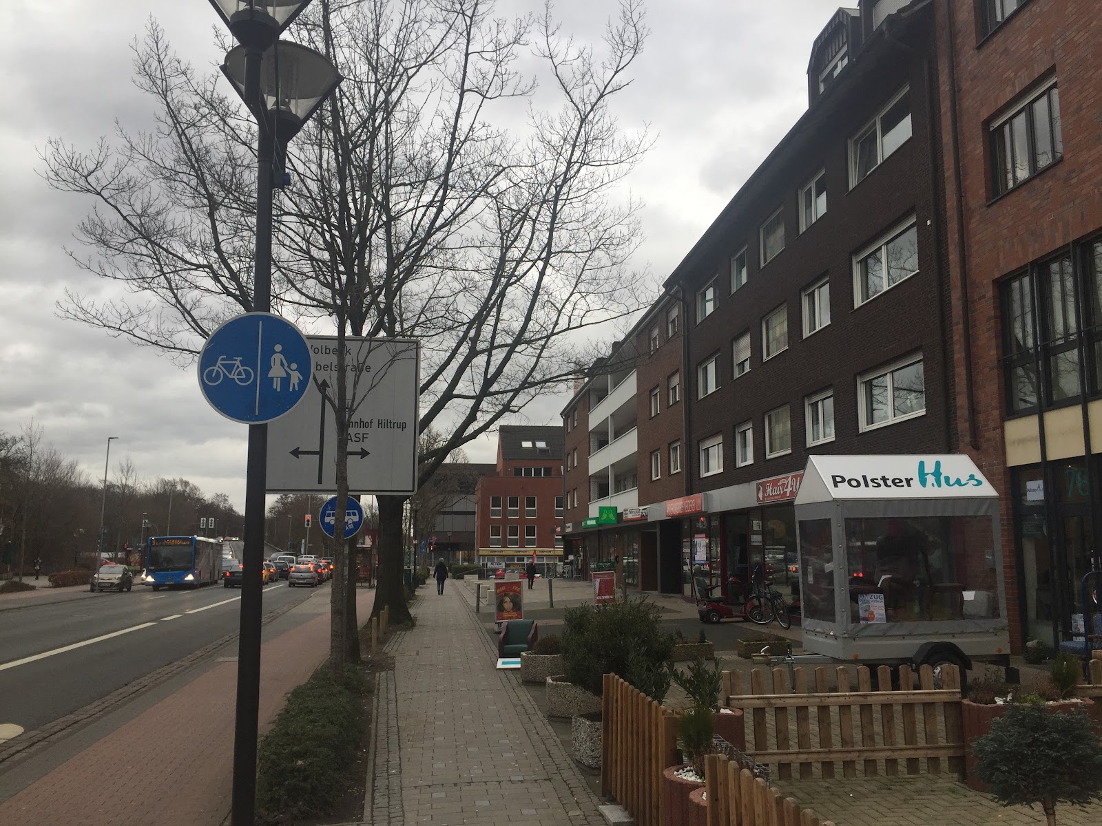 Marktallee in Münster-Hiltrup, gegenüberliegende Straßenseite